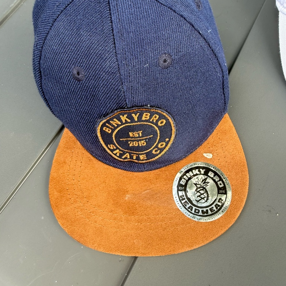 BinkyBro Navy and Tan Cap (infant size)
